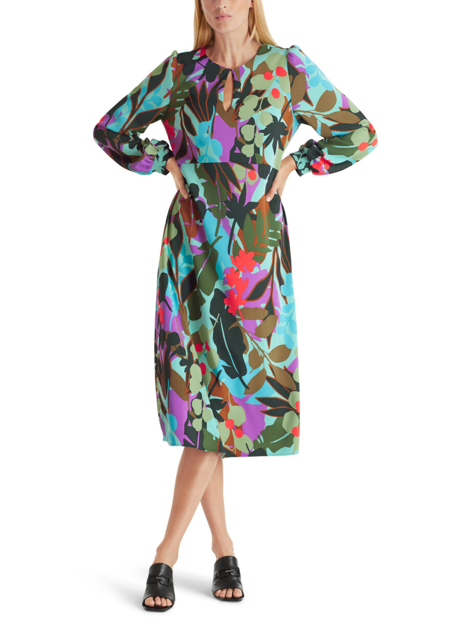 Marc Cain - Kleid im bunten Blatt-Dessin