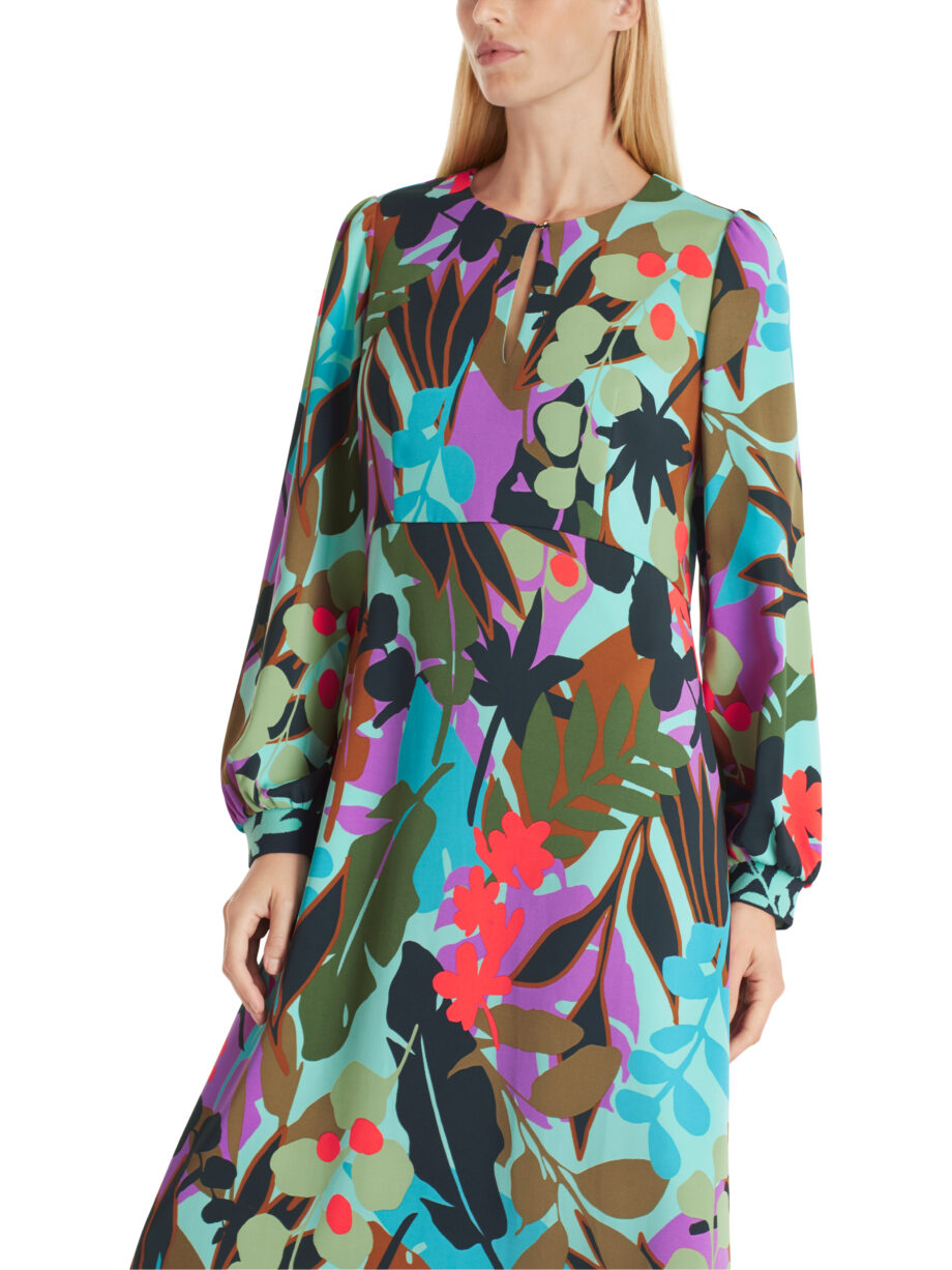 Marc Cain - Kleid im bunten Blatt-Dessin