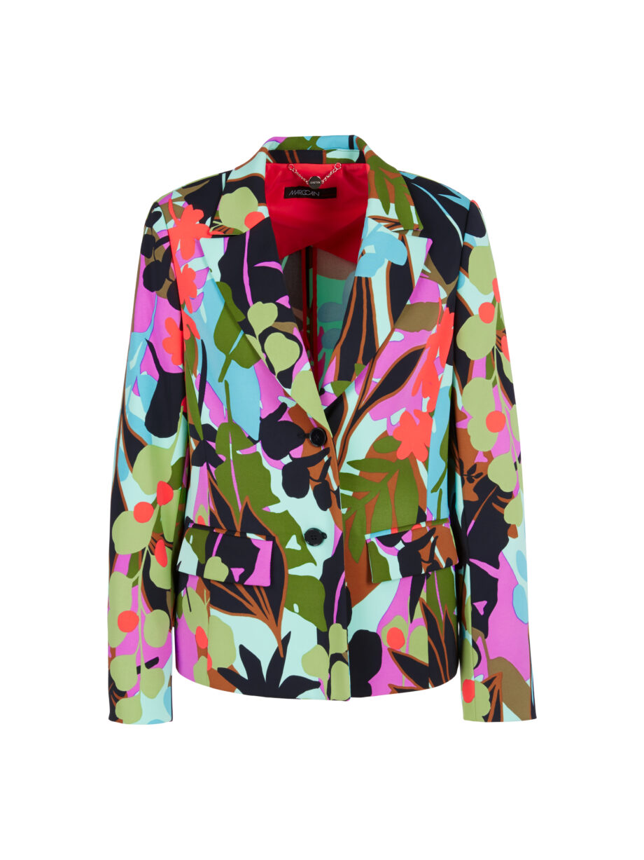 Marc Cain - Blazer im bunten Blatt-Dessin