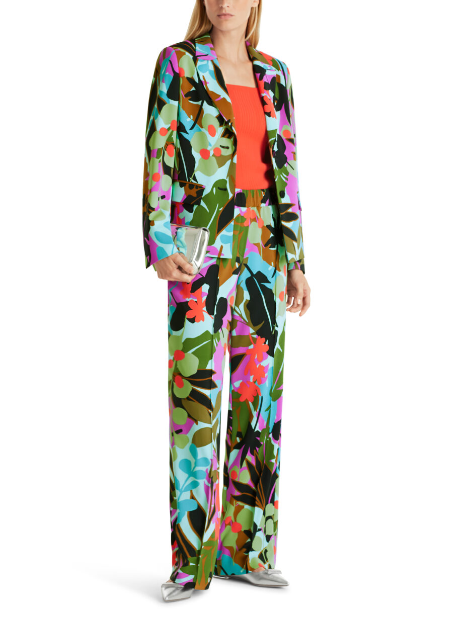 Marc Cain - Blazer im bunten Blatt-Dessin