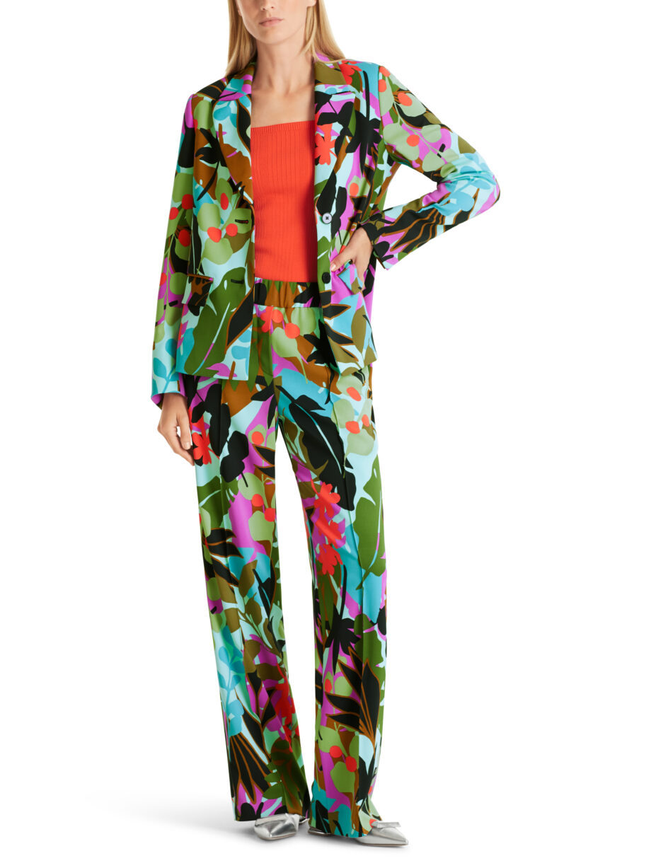Marc Cain - Blazer im bunten Blatt-Dessin