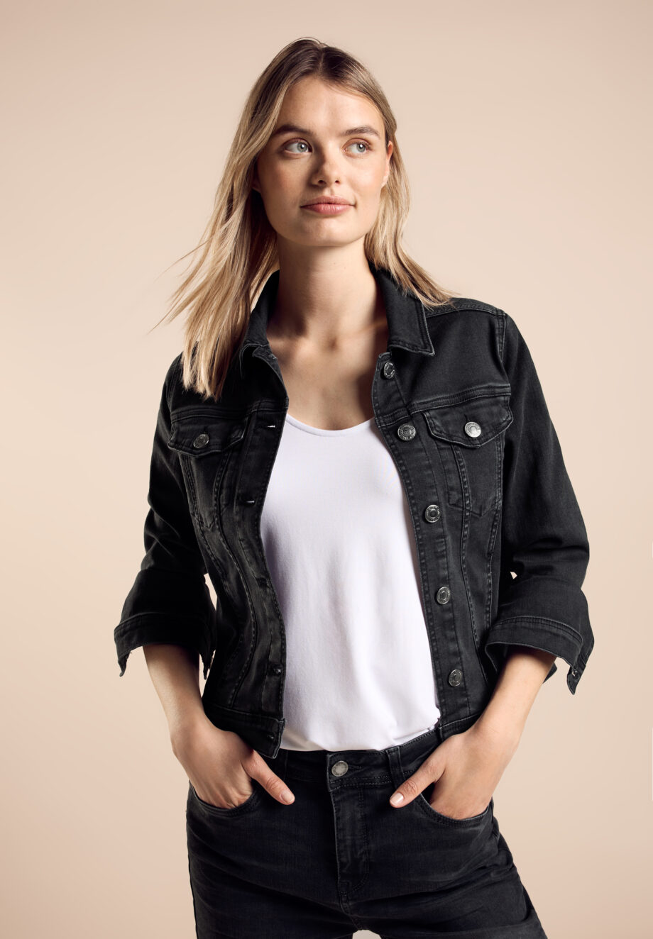 Street One - Jeansjacke im Washed-Look