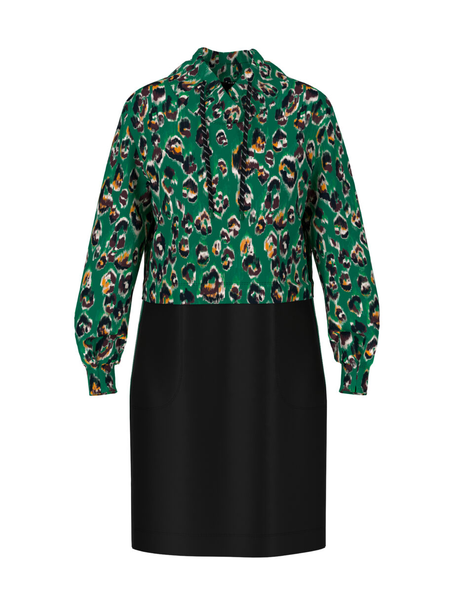 Marc Cain - Kleid mit Greo-Print auf Scuba-Jersey