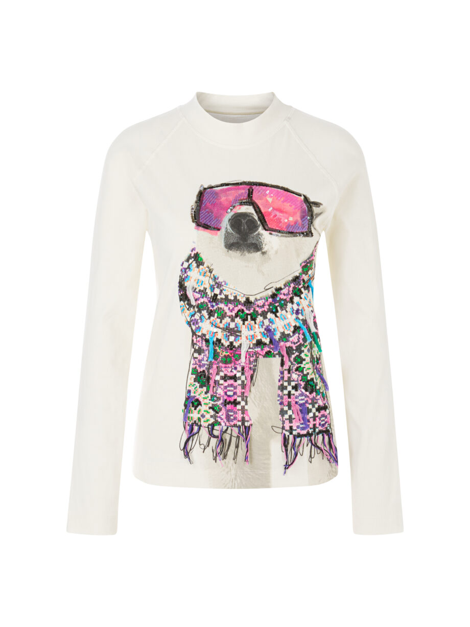 Marc Cain - T-Shirt mit 3D-Dog-Dessin