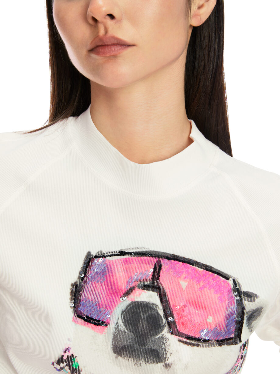 Marc Cain - T-Shirt mit 3D-Dog-Dessin