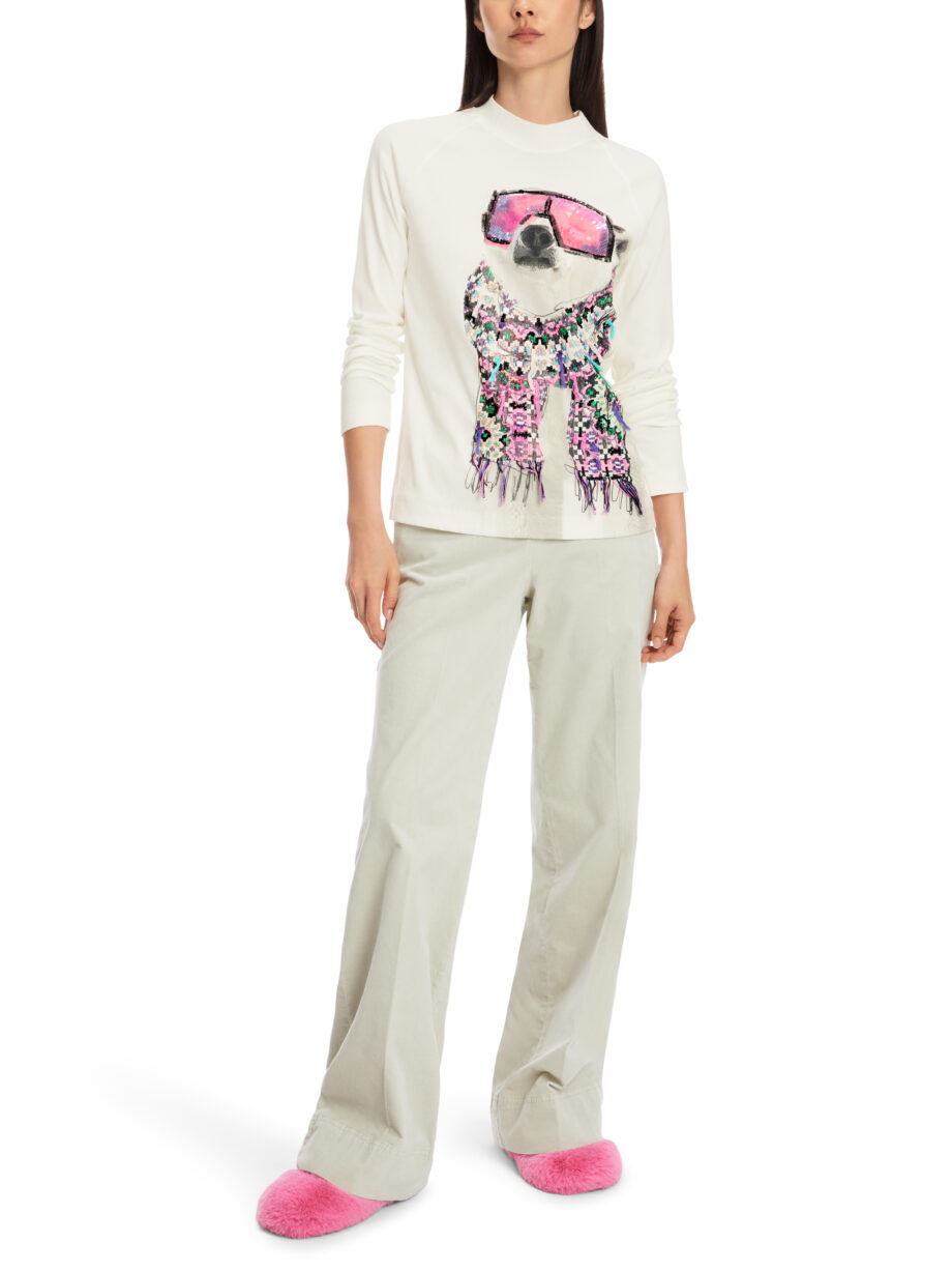 Marc Cain - T-Shirt mit 3D-Dog-Dessin