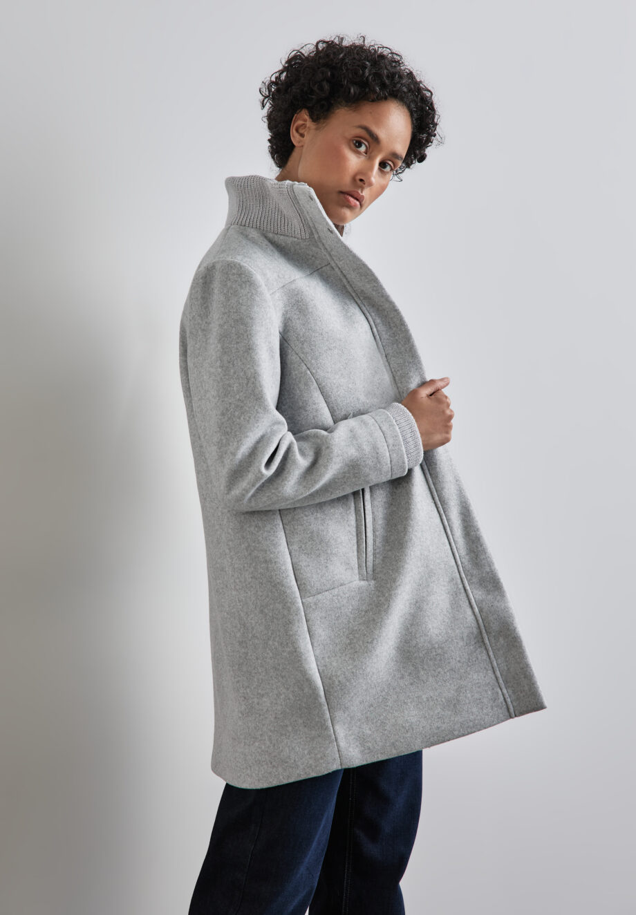 Street One- Mantel mit Strickdetails