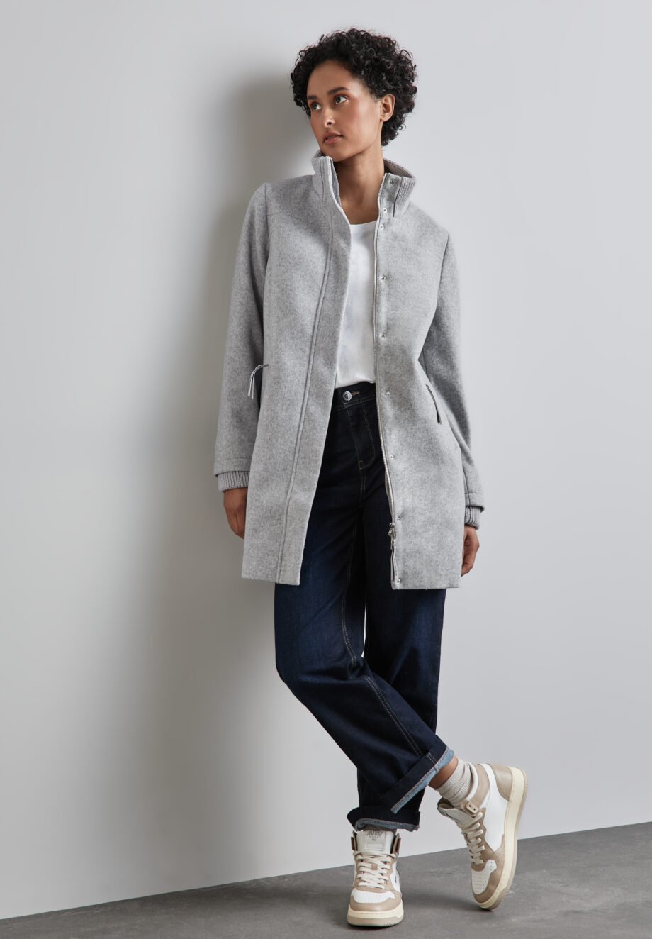 Street One- Mantel mit Strickdetails