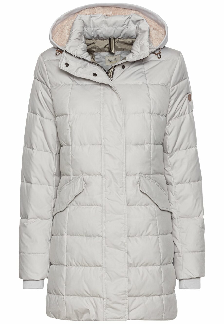 Camel - Gesteppte Jacke mit abnehmbarer Kapuze