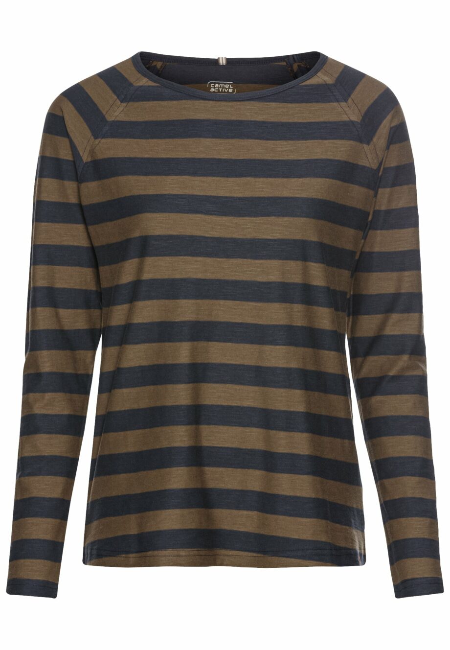Camel - Streifenshirt aus reiner Baumwolle