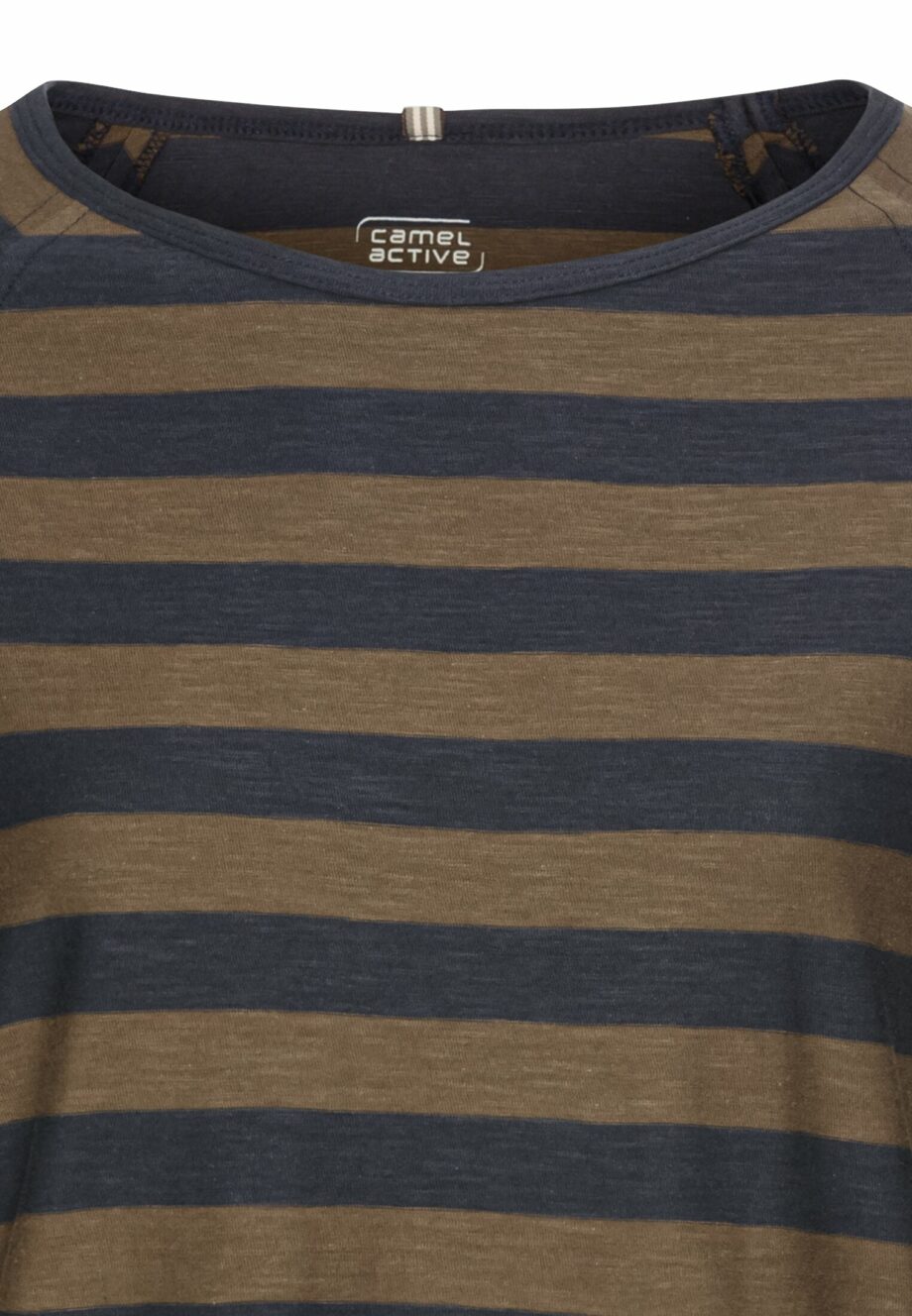Camel - Streifenshirt aus reiner Baumwolle