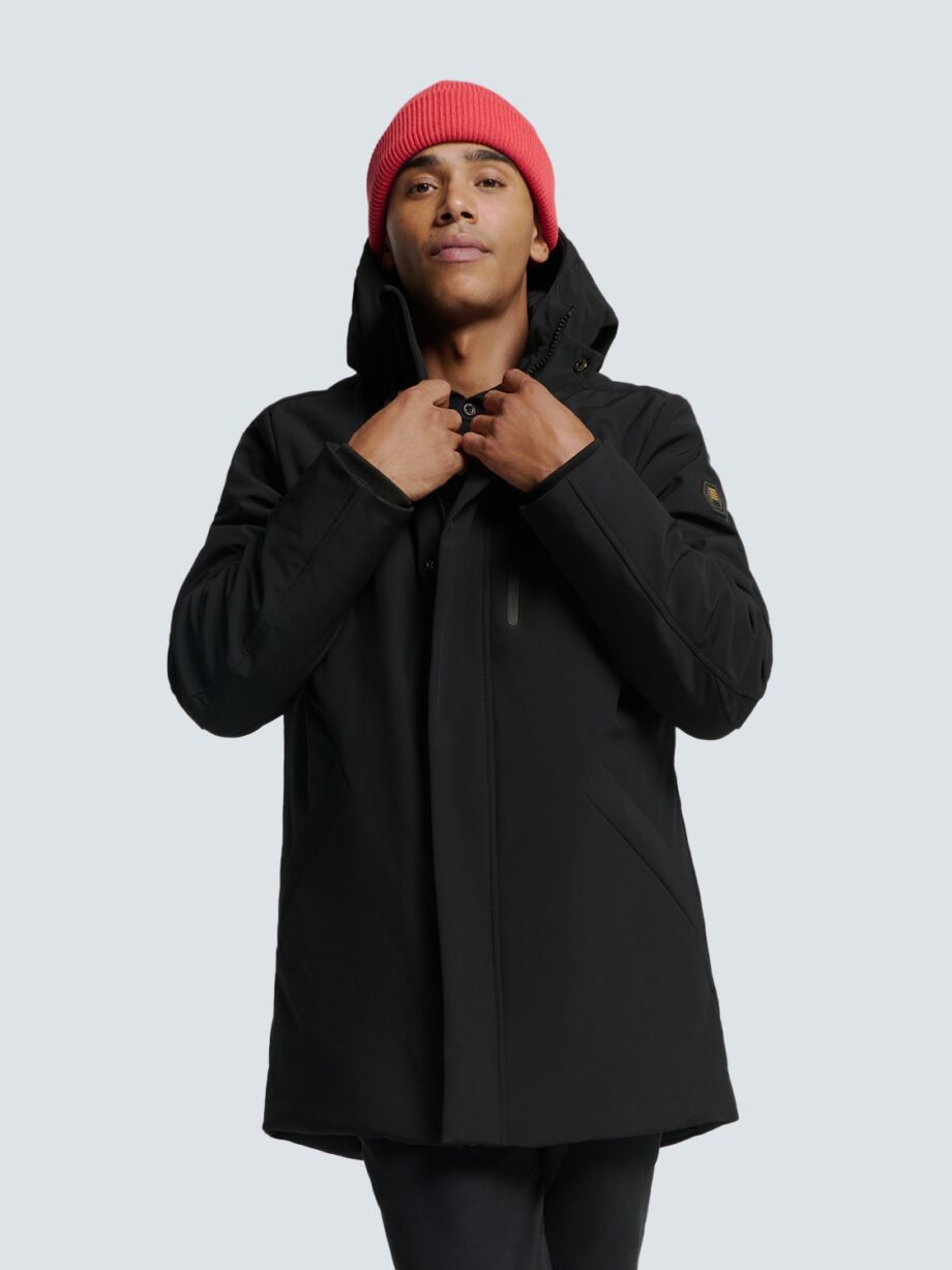 NO EXCESS - Jacket Medium Long Fit Hooded Softshell Stretch