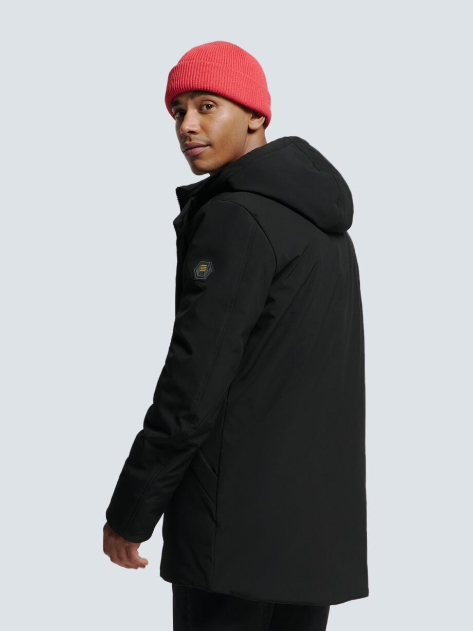 NO EXCESS - Jacket Medium Long Fit Hooded Softshell Stretch