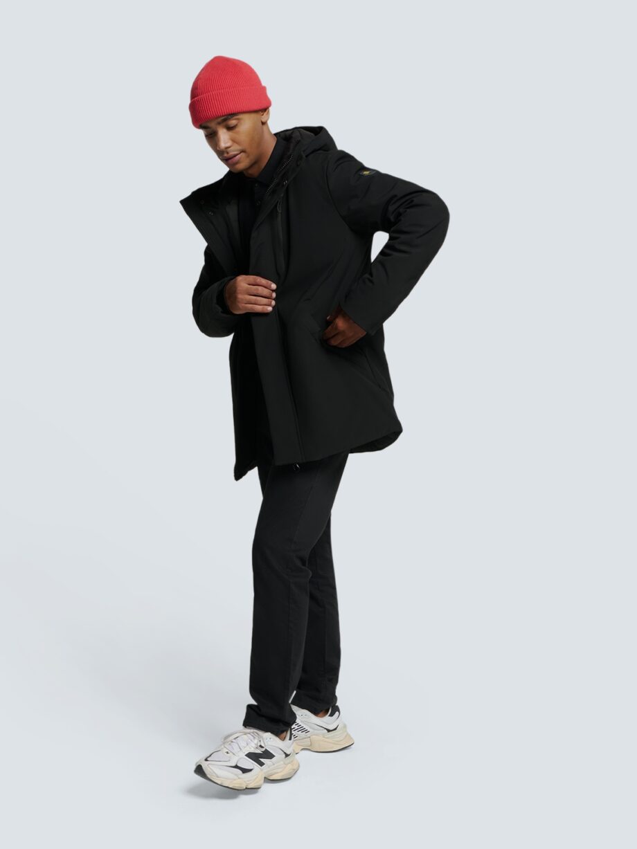 NO EXCESS - Jacket Medium Long Fit Hooded Softshell Stretch