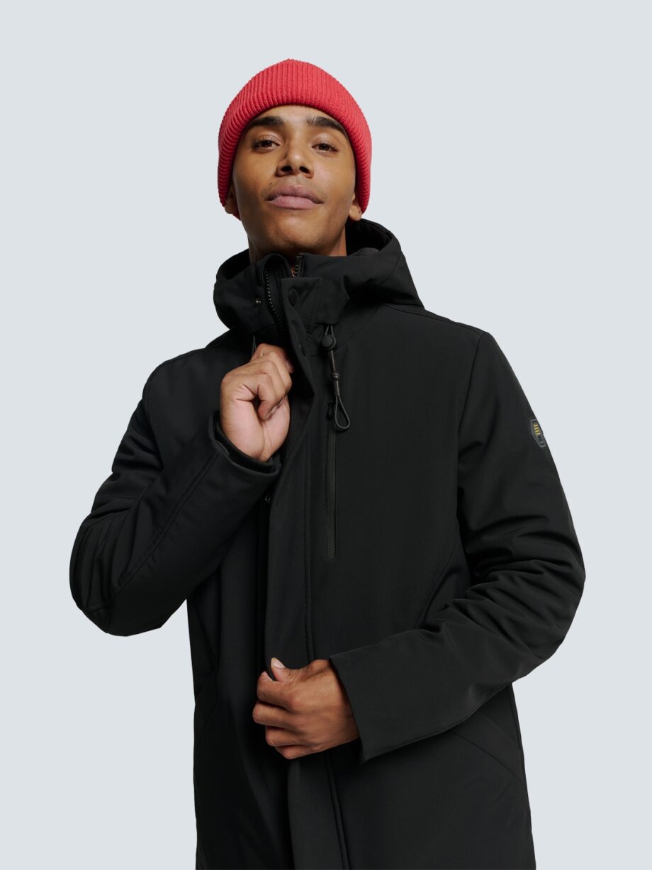 NO EXCESS - Jacket Medium Long Fit Hooded Softshell Stretch