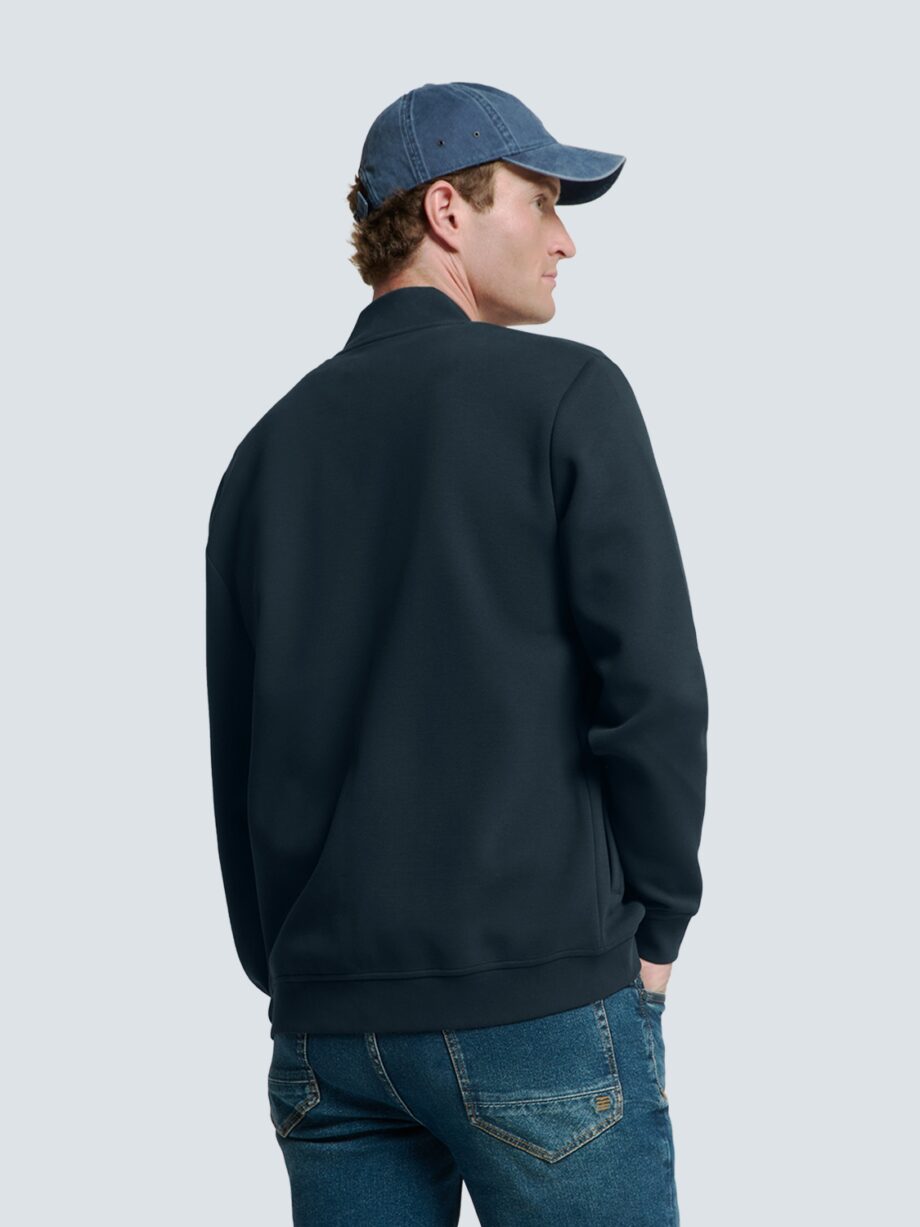 NO EXCESS - Sweater Full Zipper Pique Bomber
