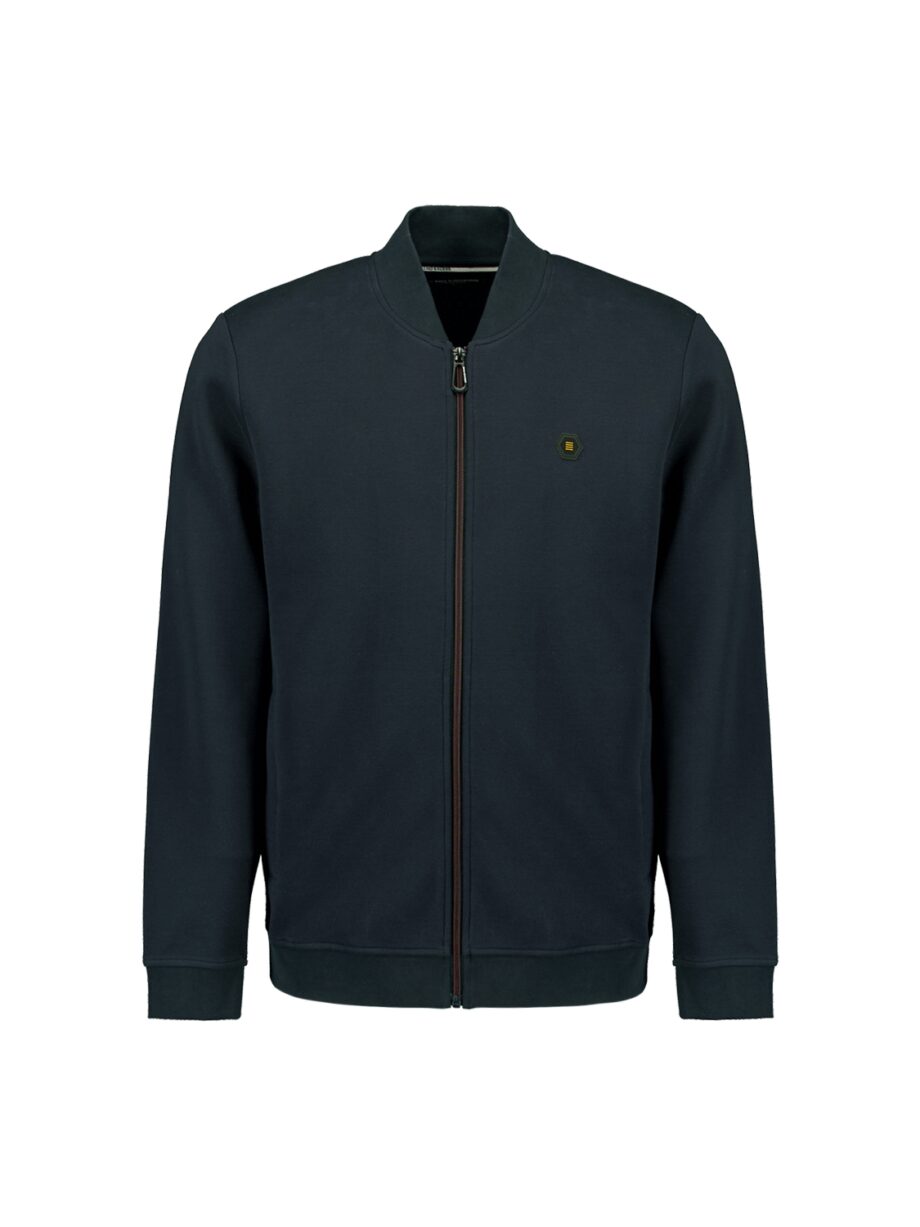 NO EXCESS - Sweater Full Zipper Pique Bomber