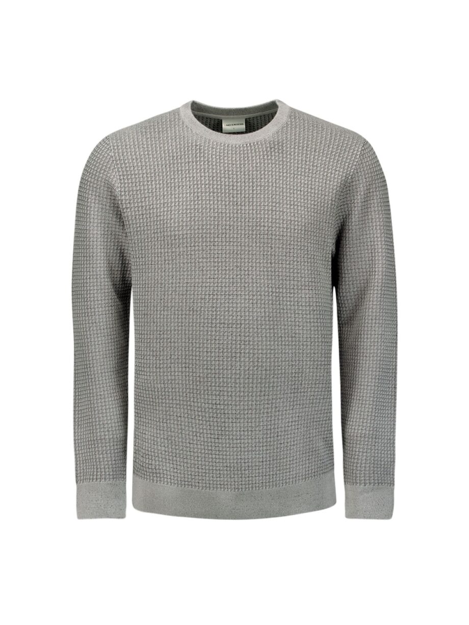 NO EXCESS - Pullover Crewneck 2 Coloured Waffle Jacquard