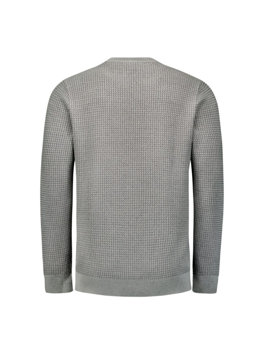 NO EXCESS - Pullover Crewneck 2 Coloured Waffle Jacquard