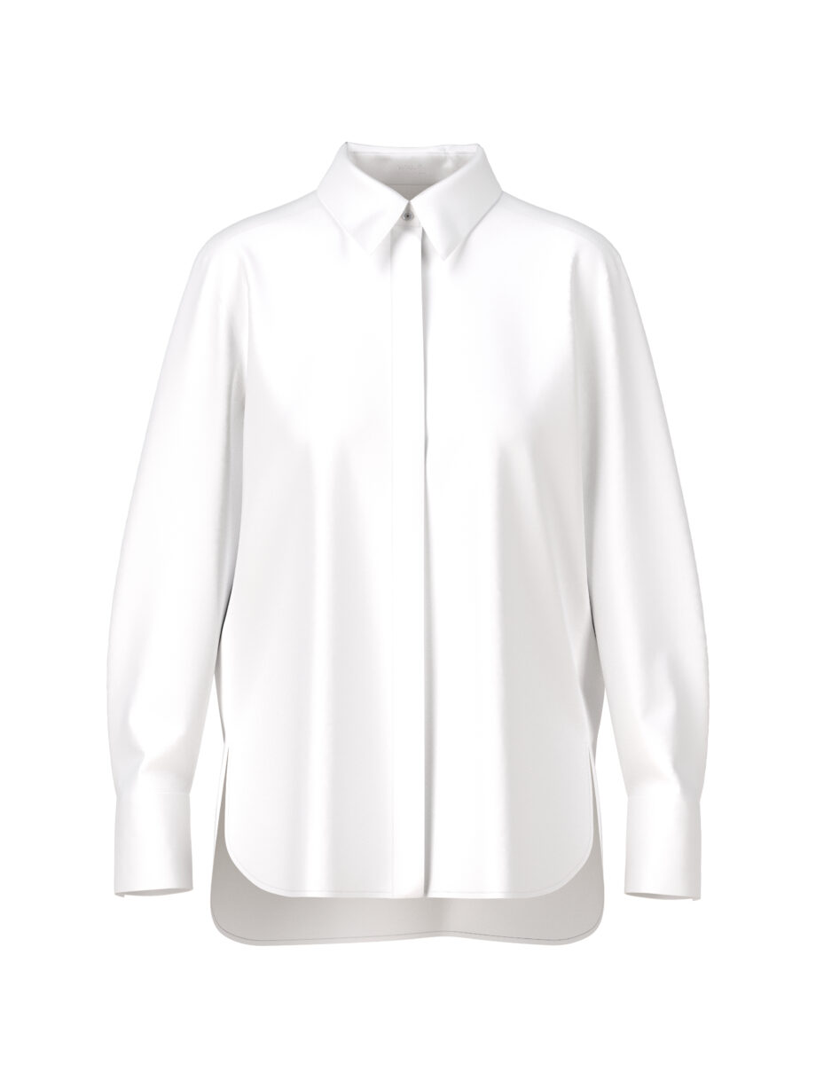 Marc Cain - Uni und mit Glitzer - Bluse im Hemdstil