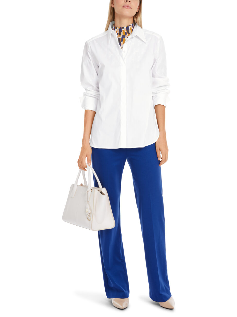 Marc Cain - Uni und mit Glitzer - Bluse im Hemdstil