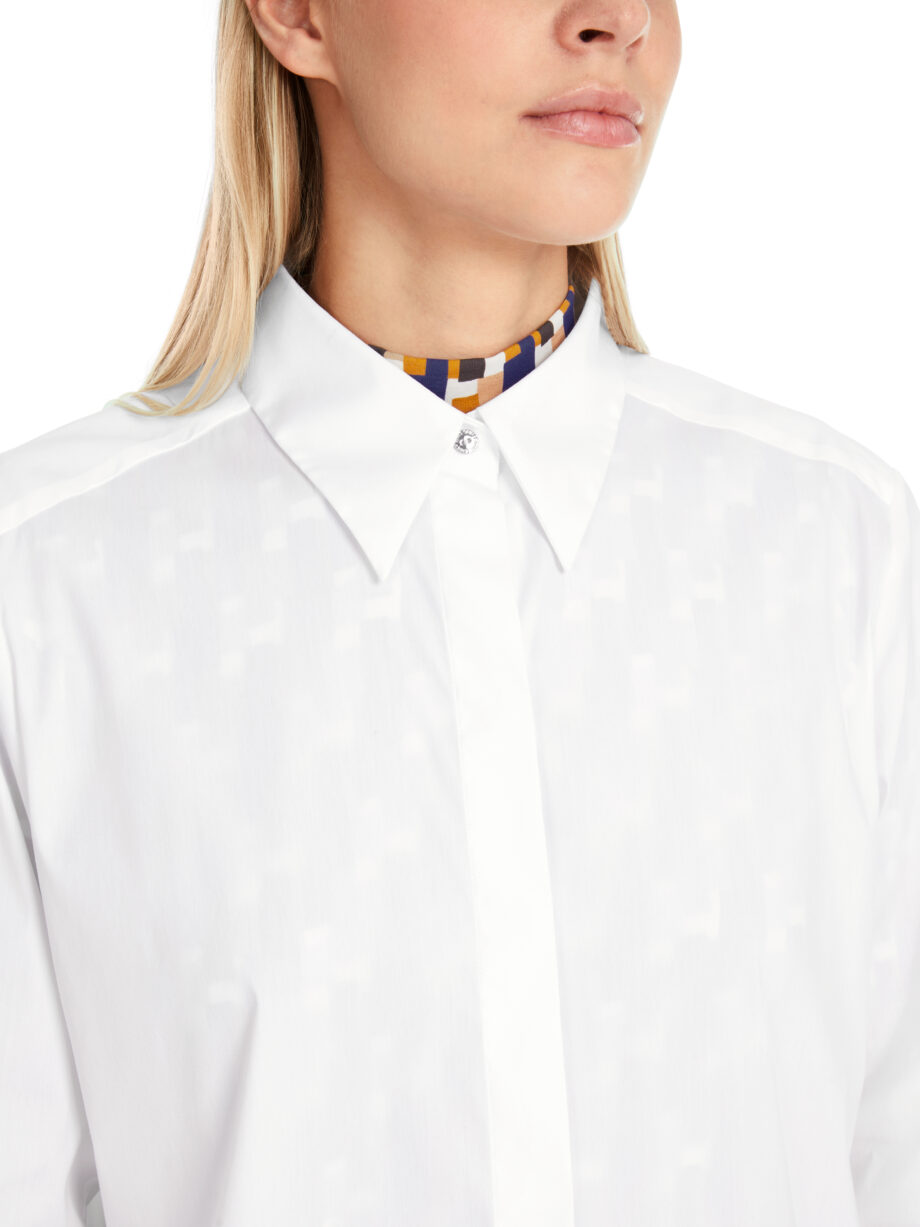 Marc Cain - Uni und mit Glitzer - Bluse im Hemdstil