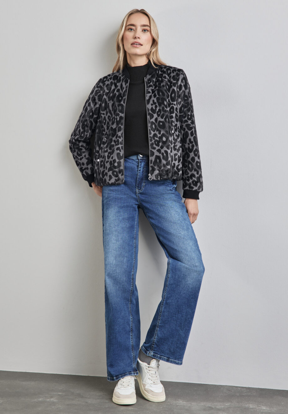 Street One - Blouson mit Leo-Muster